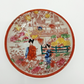 Japanese Decorative Plate Hand Painted Geisha Floral Scene Porcelain