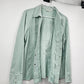 Y2K Cato Fashion Faux Suede Jacket Women’s L Seafoam Green Button Up Retro Blazer