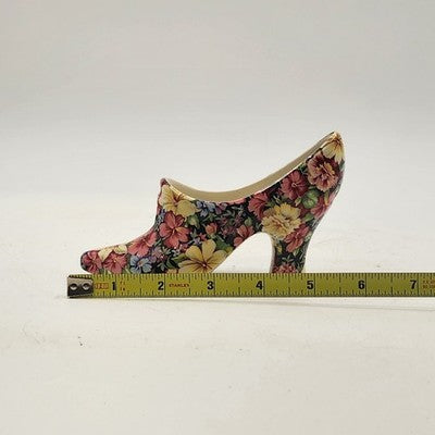 Royal Winton Porcelain Shoe Figurine 6" Grimwades Florence Floral England 1995