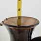 Morgantown Crinkle Smoke Glass 54 Oz Pitcher 8.25" Applied Handle MCM Vintage