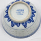 Blue White Chinese Porcelain Bowl & Spoon Set Rice Grain Motif