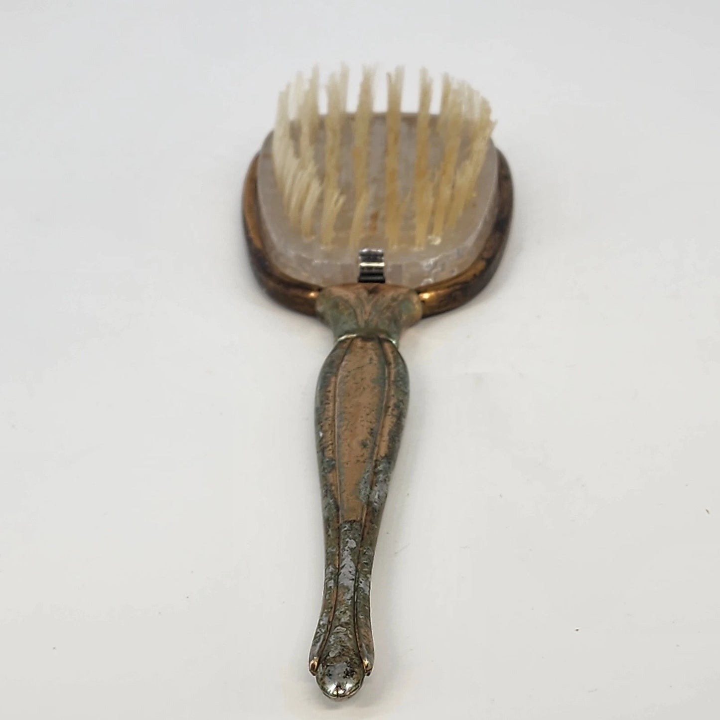 Floral Vanity Hair Brush 10.5 Inch Silver Shabby Chic
