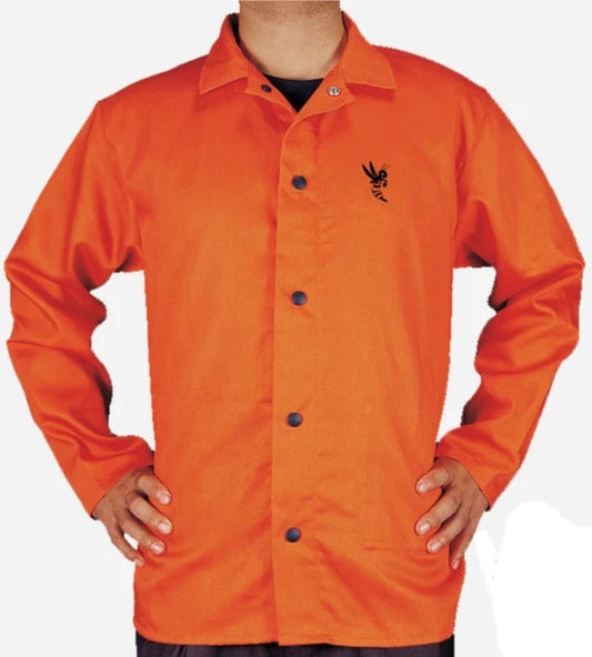 Weldas 33-6730 Cool FR Safety Orange Welding Jacket Size Medium Flame Resistant