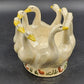 Ceramic Bowl 9" Planter Holland Mold Circle Of Ducks Signed Homemade Vintage 80s