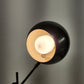 Robert Sonneman Orbiter Eyeball Desk Lamp Black Chrome Articulating '50s USA 22"