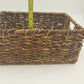 Water Hyacinth Woven Storage Basket Medium 12" w/ Metal Frame Organizer