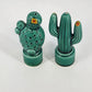 Southwest Cactus Ceramic Salt & Pepper Shakers Desert Bloom Saguaro Flower 4"