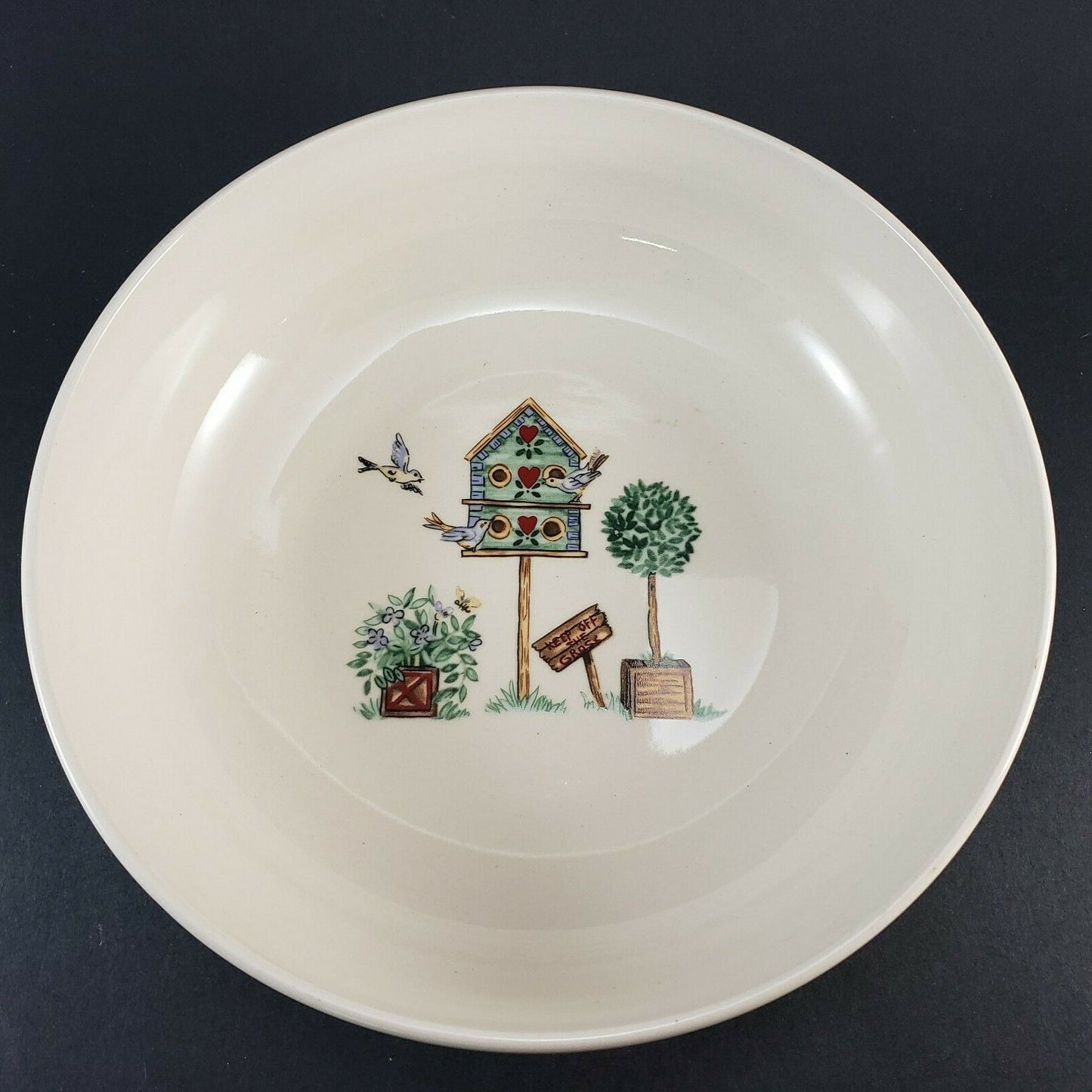 2 piece Serving Set Thomson Pottery Birdhouse Round Chop Platter 9" Bowl NEW NIB