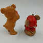 2 Hallmark Keepsake 1984 Christmas Ornaments Santa Mouse CINNAMON BEAR Boxed