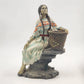 Universal Statuary Native American Indian Maiden Figurine Basket Resin 13" Vtg