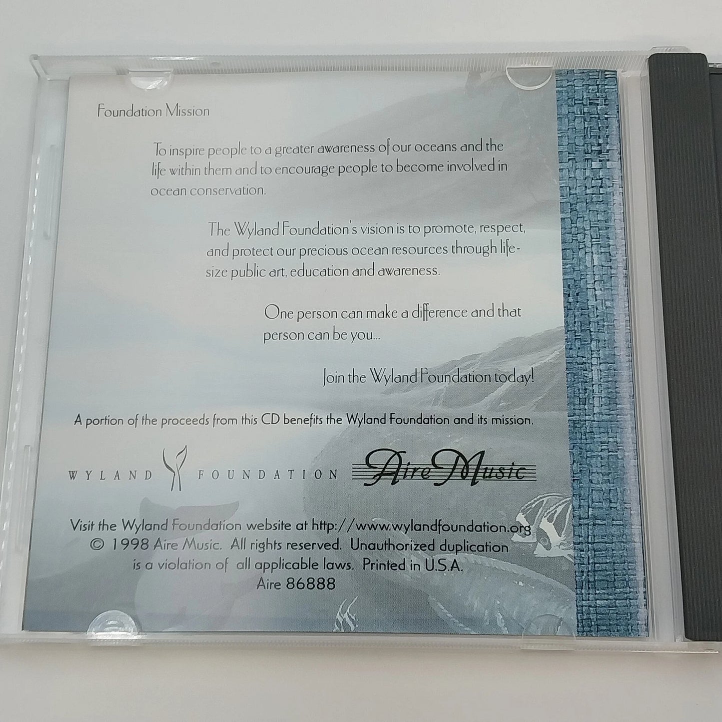 Daniel Ho Watercolors CD 1998 Wyland Foundation New Age Instrumental