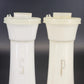 Tupperware Hourglass Salt Pepper Shakers 6" Tall 152-1 No Caps Vintage MCM White