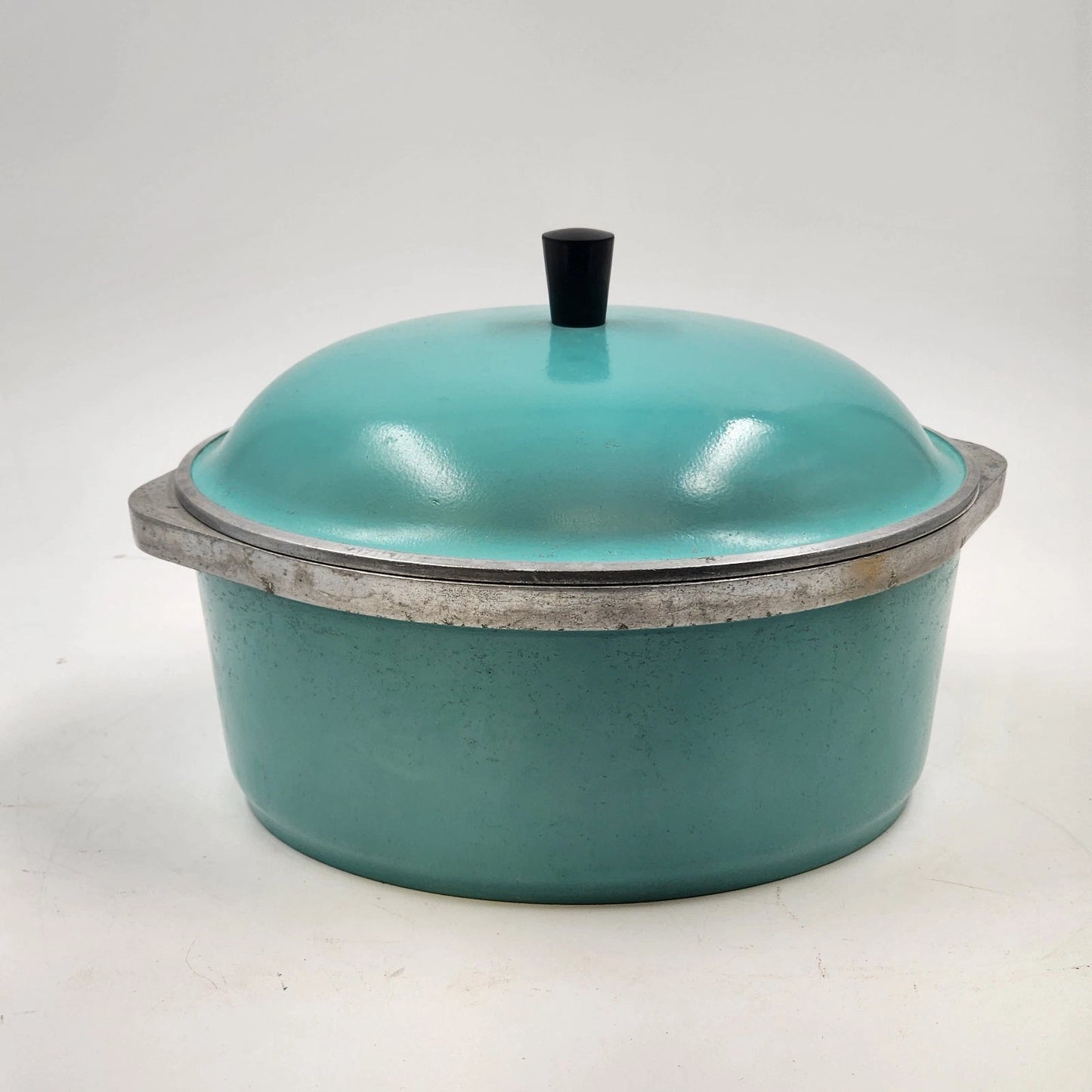 Club Aluminum 4 Qt Dutch Oven Turquoise 10" Stock Pot w/ Lid Vintage 1960s