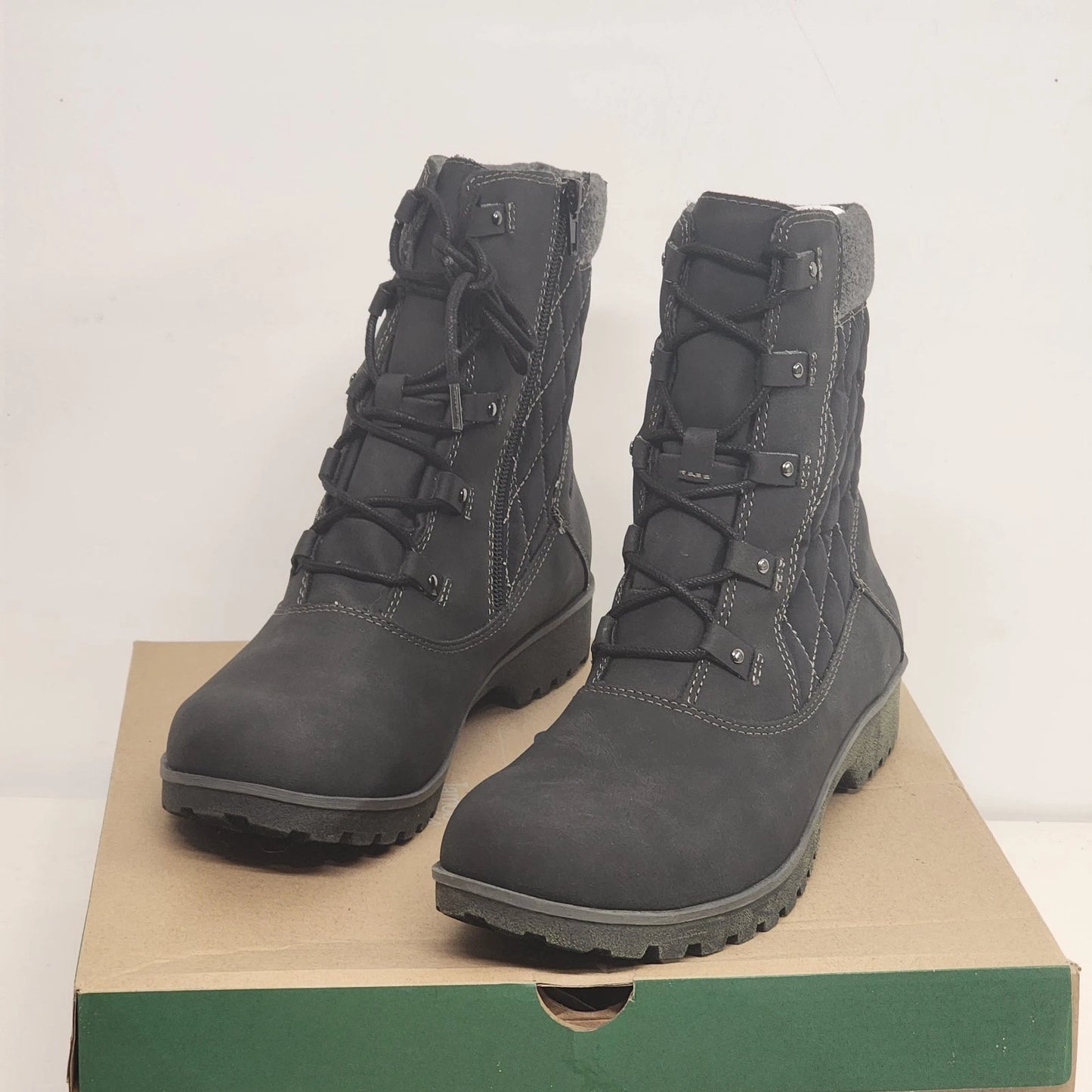 JBU by Jambu Summit Boots 8" High Black Quilted Zip Water Repellent Women’s 8.5