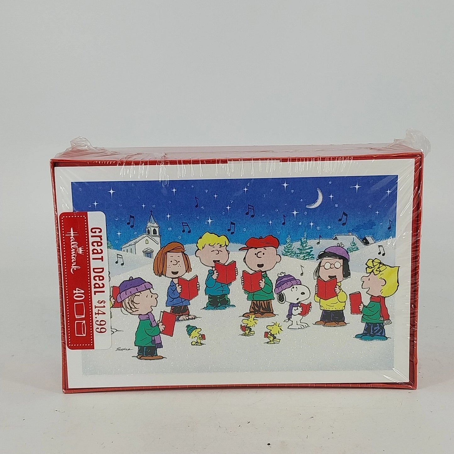 Hallmark Peanuts Gang Caroling Christmas Cards 40 Envelopes Sealed NIB Holiday