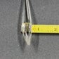 2 Icicle Spear Crystal Faceted Glass Prisms 3.4" w Octagon Accent Wire Connector