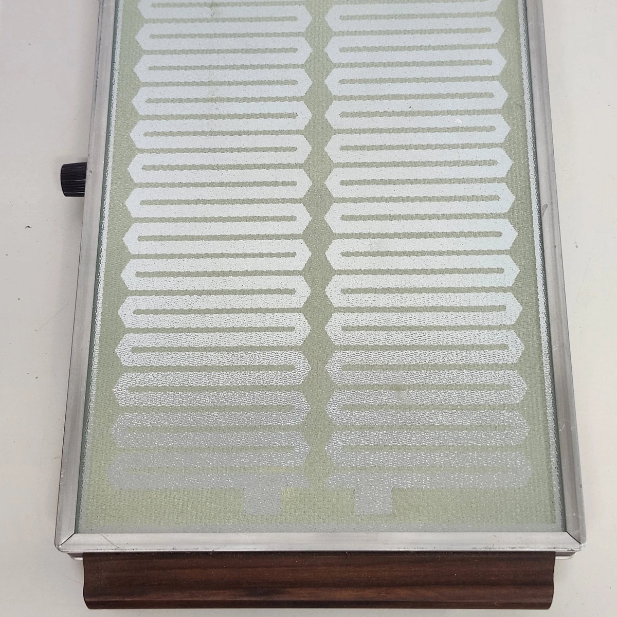 Salton Hotray H-122 Electric Food Warmer Glass Tray 16" Woodgrain Vintage