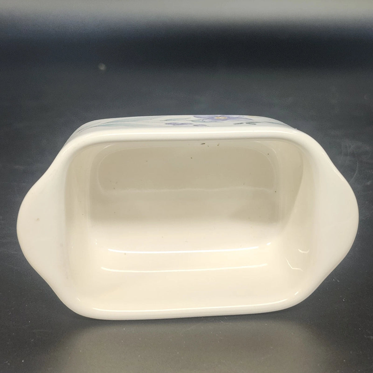 Pfaltzgraff April Mini Loaf Pan Baking Dish 4" Floral Stoneware Handles USA Vtg