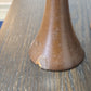 2 MCM Candle Holder Sticks Teak Wood Chrome Uppers 8.5" Danish Modern Vtg AS IS