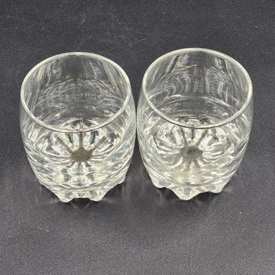 Set of 2 Bormioli Rocco Galassia Rocks Low Ball Barware Juice Glasses 8 oz Italy