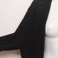 Laura Ashley Women's Black Open Front Knit Cardigan Sweater Medium Acrylic Nylon