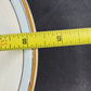 Nebraska Blue Round Vegetable Bowl 8" England Blue Rim Flower Accent J&G Meakin