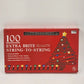 Fabri-Centers 100 Clear Mini Christmas Lights Super Bright String to String NIB