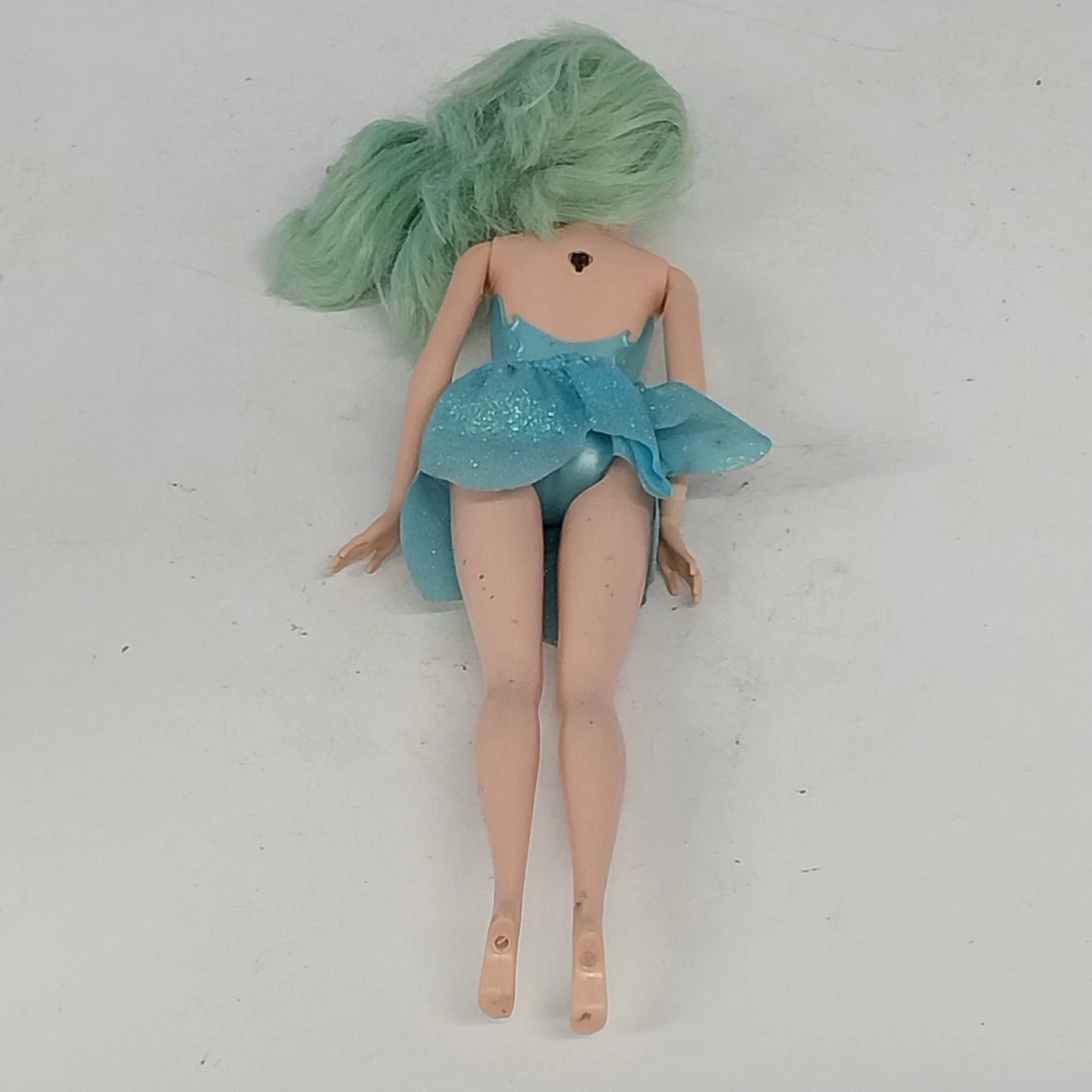 Mattel Barbie Fairytopia Fairy Doll Green Hair Blue Dress Head 1999/2005 Body