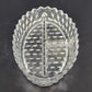 Fostoria American Oval Relish Dish Clear Glass 3-Part Cube Pattern 10.5" Vintage