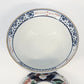 Japanese Imari Covered Rice Bowl Porcelain 6" Hand Painted Cobalt & Rust Vintage