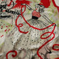 Holiday Scarf 20"x68" Red Black White Gray Women Decorating Christmas Tree Scene