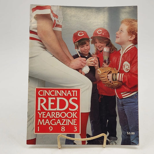 1983 Cincinnati Reds MLB Yearbook with Baseball Cards Included Clean