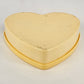 Yellow Celluloid Heart Trinket Box Angels Cupid 5.25