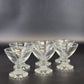 Set of 6 Anchor Hocking Berwick Boopie coupe glasses clear bubble stem