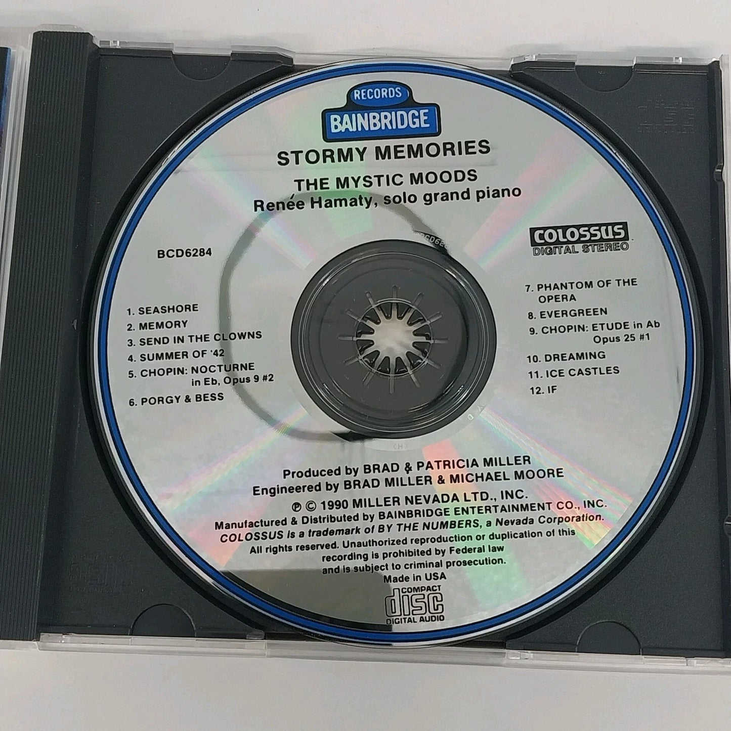Mystic Moods Stormy Memories CD Renée Hamaty Solo Grand Piano Bainbridge 1990