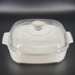 CorningWare MW-A-10 Microwave Browning Dish Skillet 10" with Pyrex A12C Lid Vtg