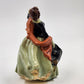 Chalkware Lady in Tex-Mex 19th Century Attire Black Top Green Skirt VTG