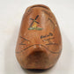 Hand Painted Single Dutch Wooden Clog Shoe Klomp Marked Holland Windmill Varnish