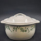 Corning Corelle Callaway 1.5 Qt Casserole Dish w/ Lid Green Ivy Vtg