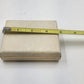 Jewelry Box Earring Organizer Cream Fabric Blue Velvet Lined Mirror 3.75"