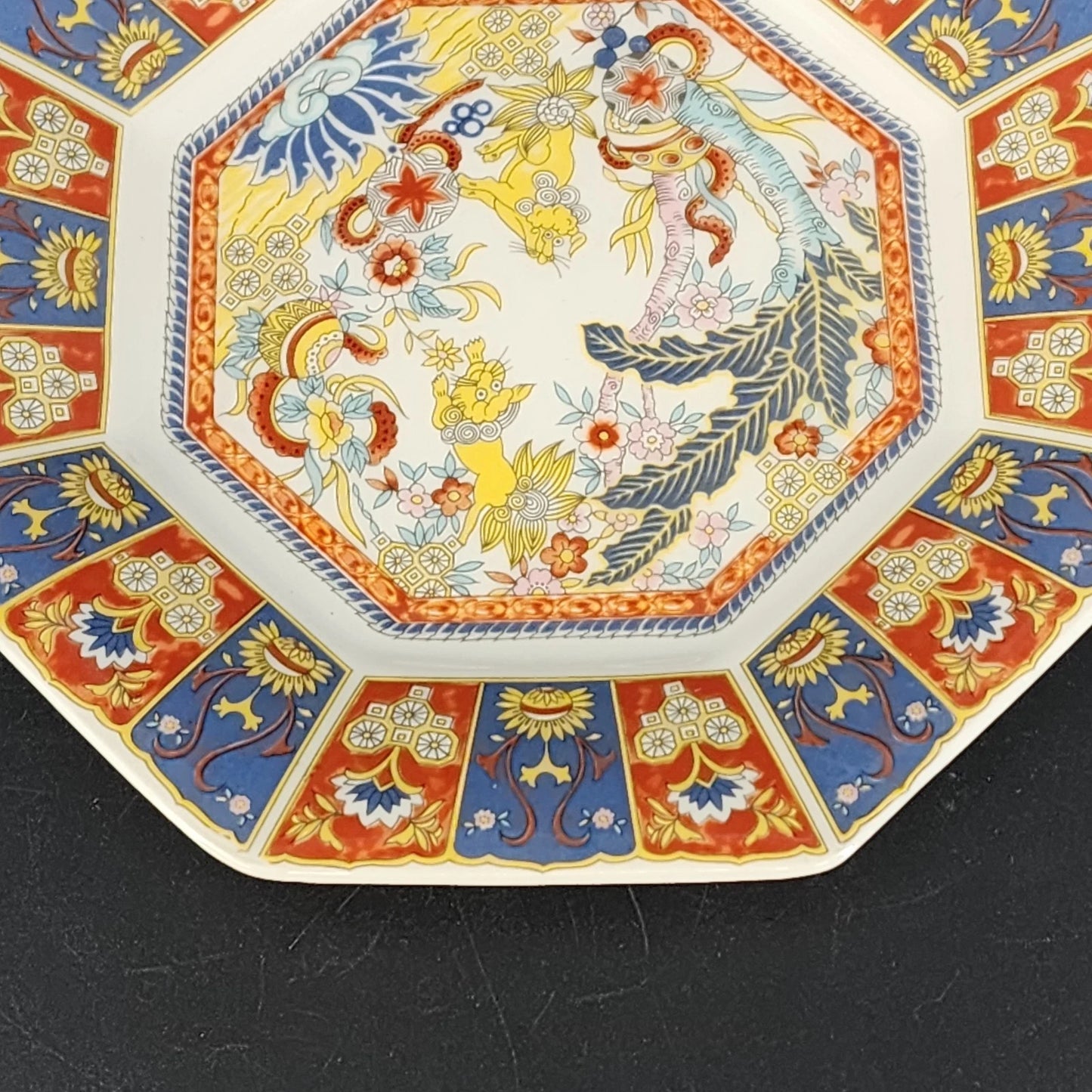 Lenwile Ardalt Chinoiserie Medallion Bread Plate 7452 Octagonal Japan 7.25" Vtg