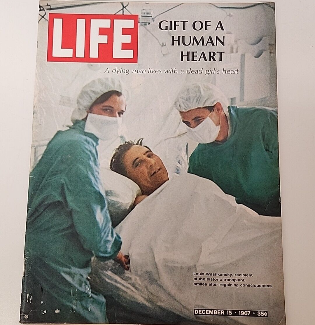 6 Life Magazines Vintage 1967 Heart Transplant Race Riots Jackie Kennedy Vietnam