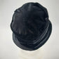 Betmar Black Cloche Velvet Hat Bucket Ruched with Button 100% Polyester New York