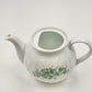 Corelle Callaway Teapot White Green Floral Swirl Corning Ware 7"x10"