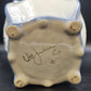 Vee Jackson California Pottery White Planter Blue Floral Footed Cachepot 9.5 in