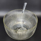 Colony Starlight Glass Punch Bowl 11" with Plastic Ladle 13" Vintage Mid Century
