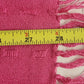 Glentex Pink Rebozo Scarf Handwoven Cotton Fringe 28x28
