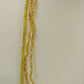 Lot of 3 Yellow Gold Tone Glass and Acrylic Beaded Necklaces Small Round 17"