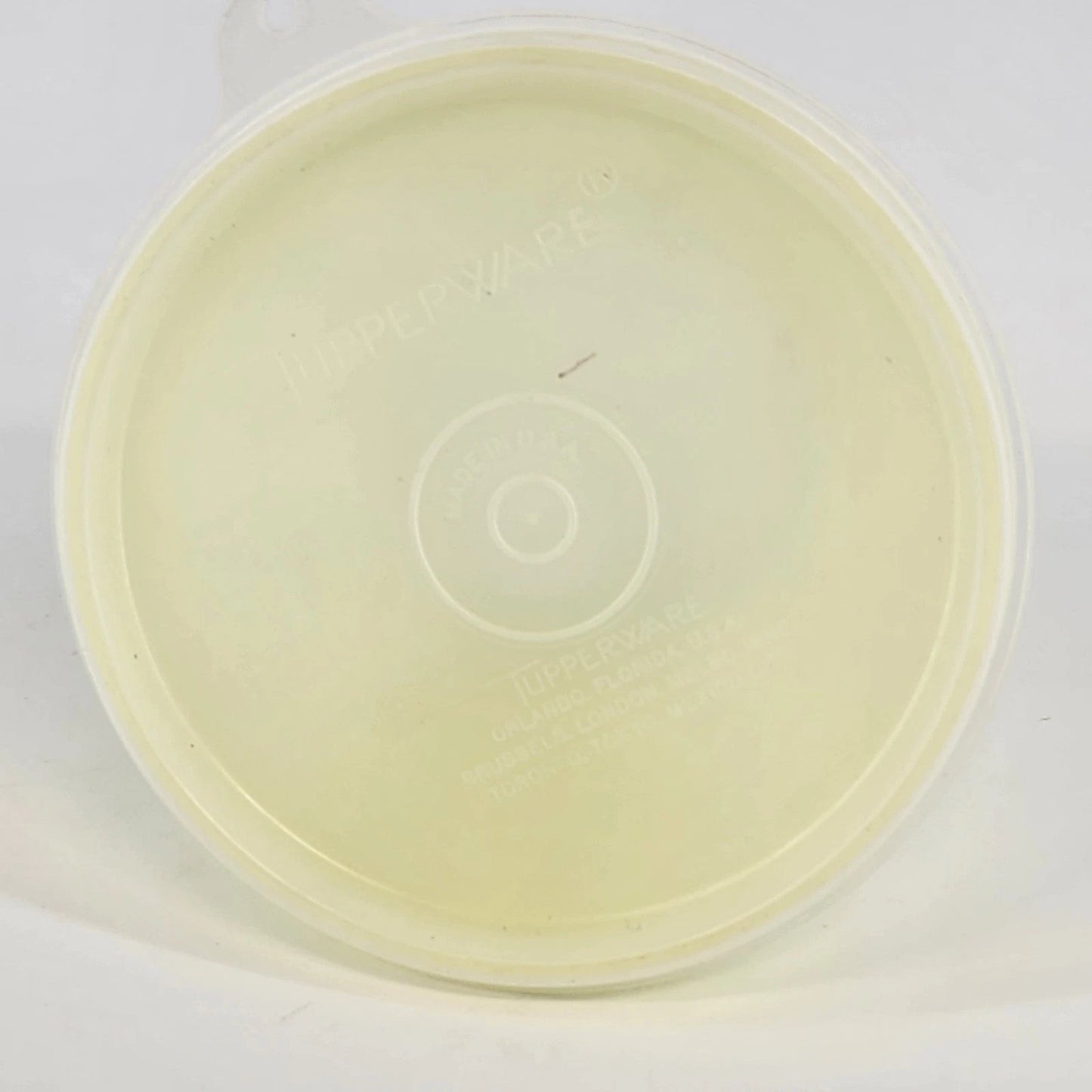 7 Tupperware 148 Round Refrigerator Containers w Lids Clear Pastel 3" Vintage