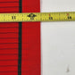Set of 4 Solid Red Pleated Line Holiday Placemats with Green Piping 17.5"x12.5"